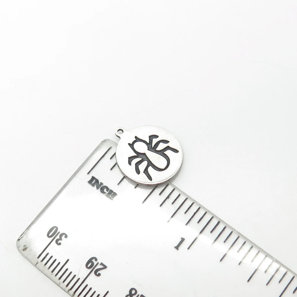 925 Sterling Silver USA Two In Town Spider Charm Pendant