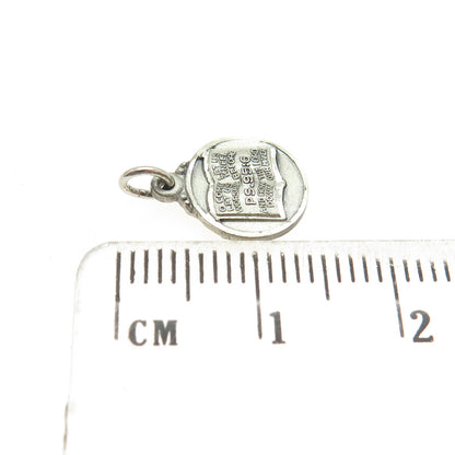 HAYWARD Sterling Silver Antique Psalm 95:6 "I Am A Baptist" Minimalist Pendant