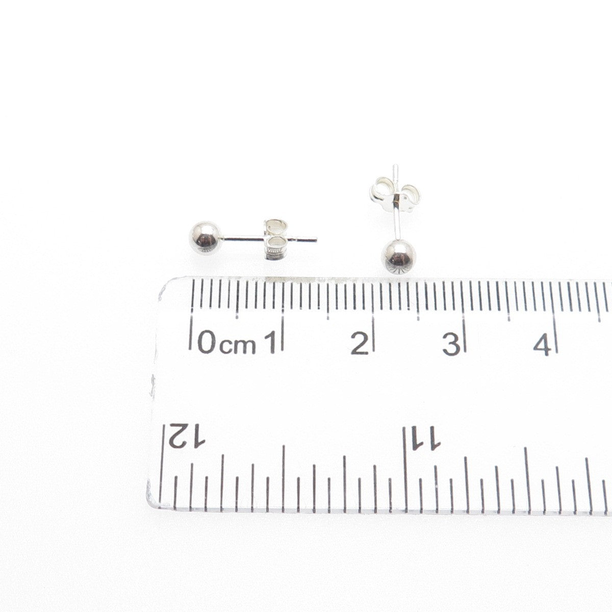 925 Sterling Silver Ball Bead Stud Earrings