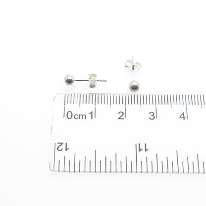 925 Sterling Silver Ball Bead Stud Earrings