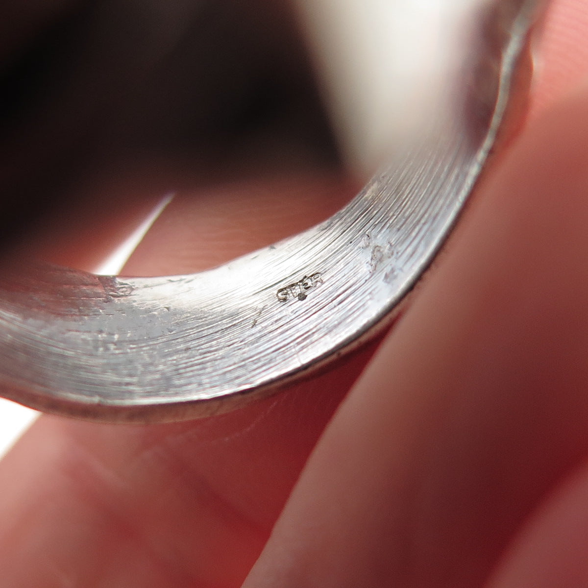 925 Sterling Silver Vintage Modernist Wing Oxidized Ring Size 7.5