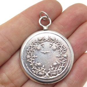 925 Sterling Silver Vintage Tree of Life Eagle Bird Interchangeable Fob