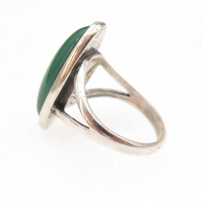 Thomas Singer Old Pawn 925 Sterling Silver Vintage Malachite Tribal Ring Size 7