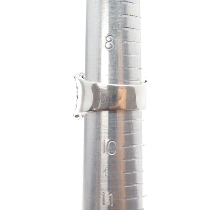 925 Sterling Silver Modernist Dotted Oxidized Ring Size 9.25