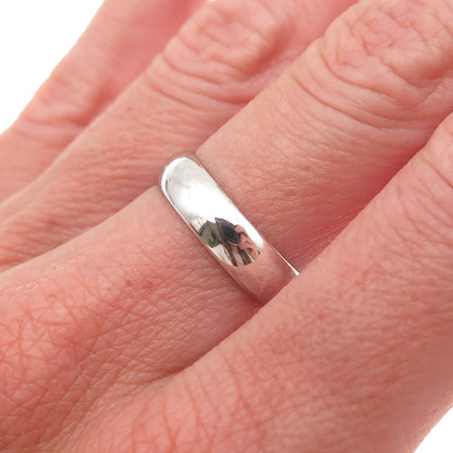 Chapal Zenray 925 Sterling Silver Vintage Classic Wedding Band Ring Size 6.75