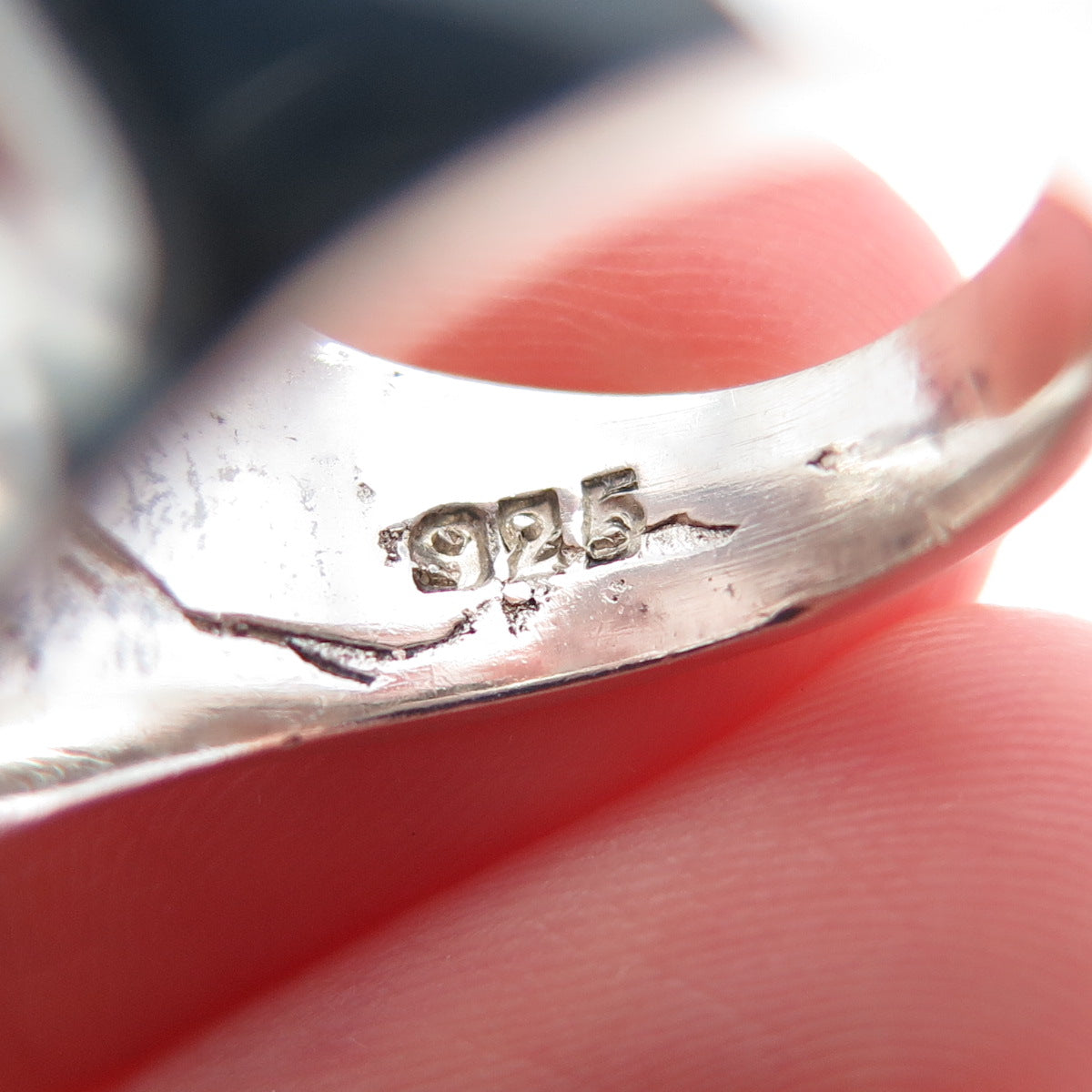 925 Sterling Silver Vintage Mexico Modernist Ring Size 6.25