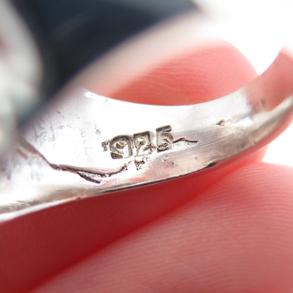 925 Sterling Silver Vintage Mexico Modernist Ring Size 6.25
