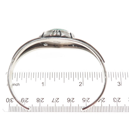 DINO GARCIA KEWA Old Pawn Sterling Vintage Turquoise Adjustable Bracelet 6.25"