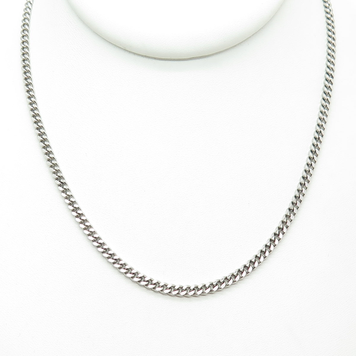 UNOAERRE 925 Sterling Silver Vintage Italy Curb Chain Necklace 24"