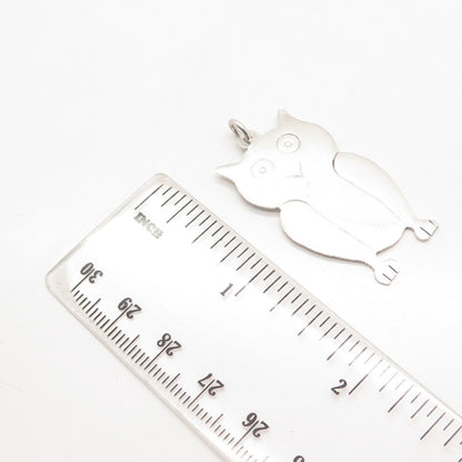 925 Sterling Silver Vintage Wise Owl Pendant