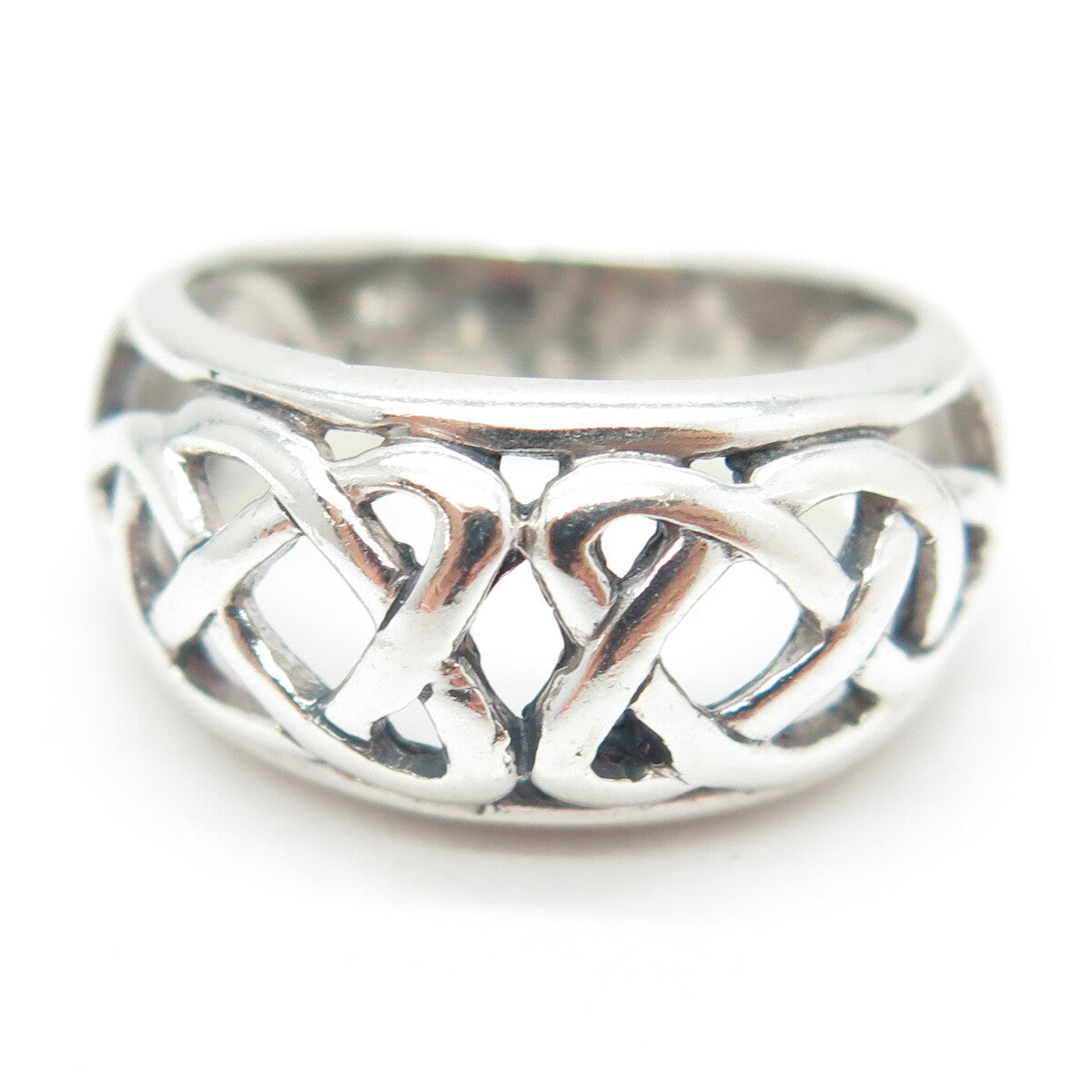 925 Sterling Silver Vintage Celtic Knot Ring Size 6