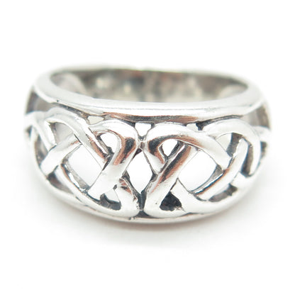 925 Sterling Silver Vintage Celtic Knot Ring Size 6