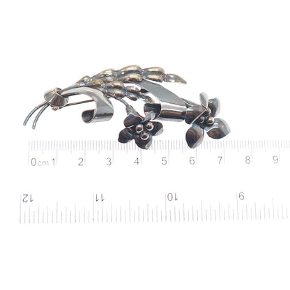 A&Z HAYWARD 925 Sterling Silver 1/20 12K Gold Filled Vintage Flower Pin Brooch