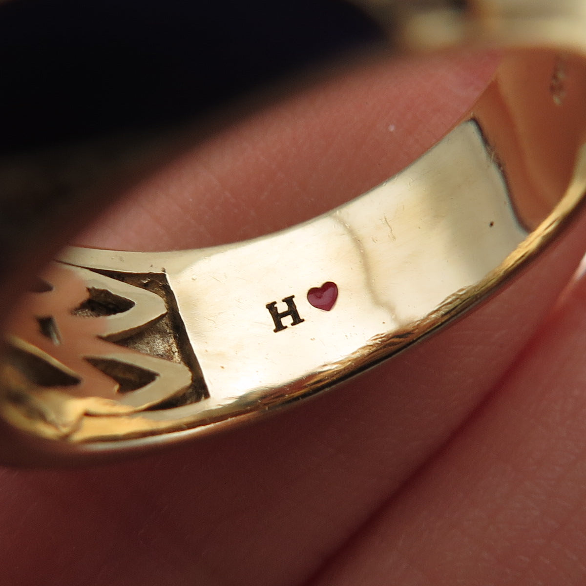 Silvio Hidalgo 925 Sterling Gold Plated Enamel Purple & White C Z Ring Size 8.25