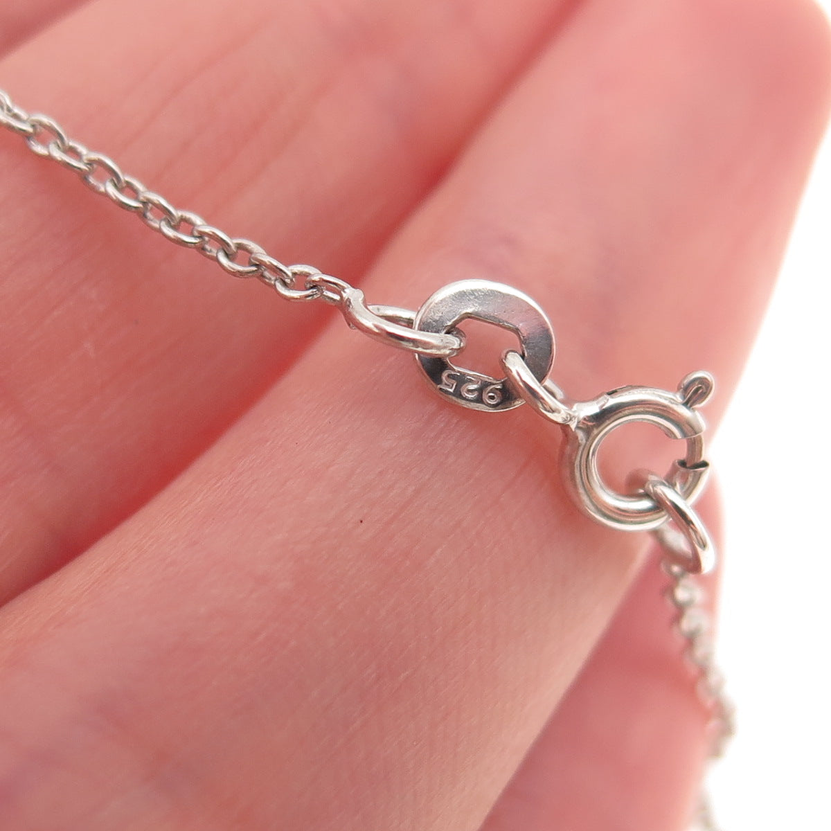 Chuck Clemency 925 Sterling Silver Real Tanzanite Cable Chain Necklace 18"