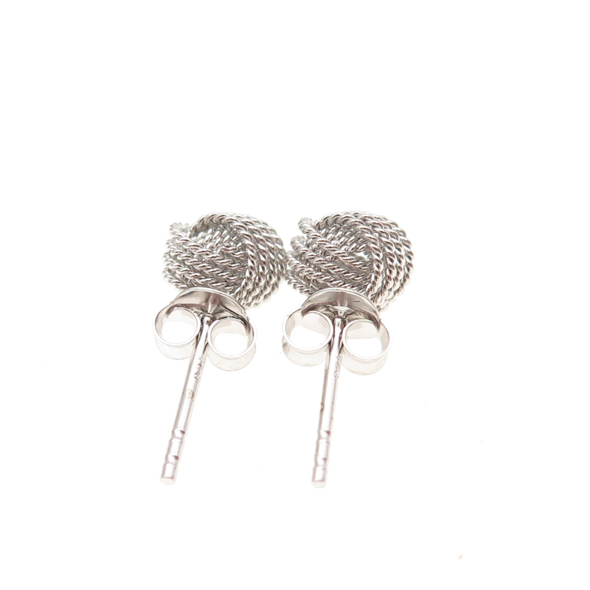 925 Sterling Silver Twisted Knot Stud Earrings