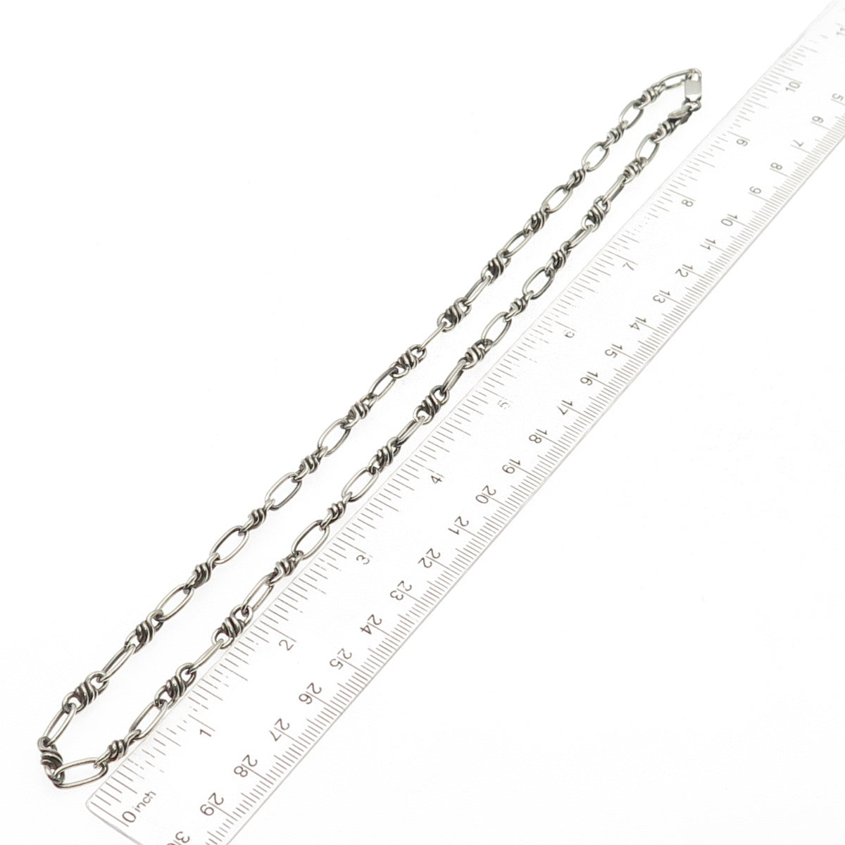 925 Sterling Silver Vintage Italy Anchor & Oval Chain Necklace 20"