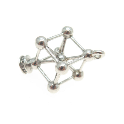 835 Silver Vintage Belgium Atomium Charm Pendant