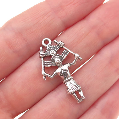Old Pawn 925 Sterling Silver Vintage Southwestern Kachina Doll Charm Pendant
