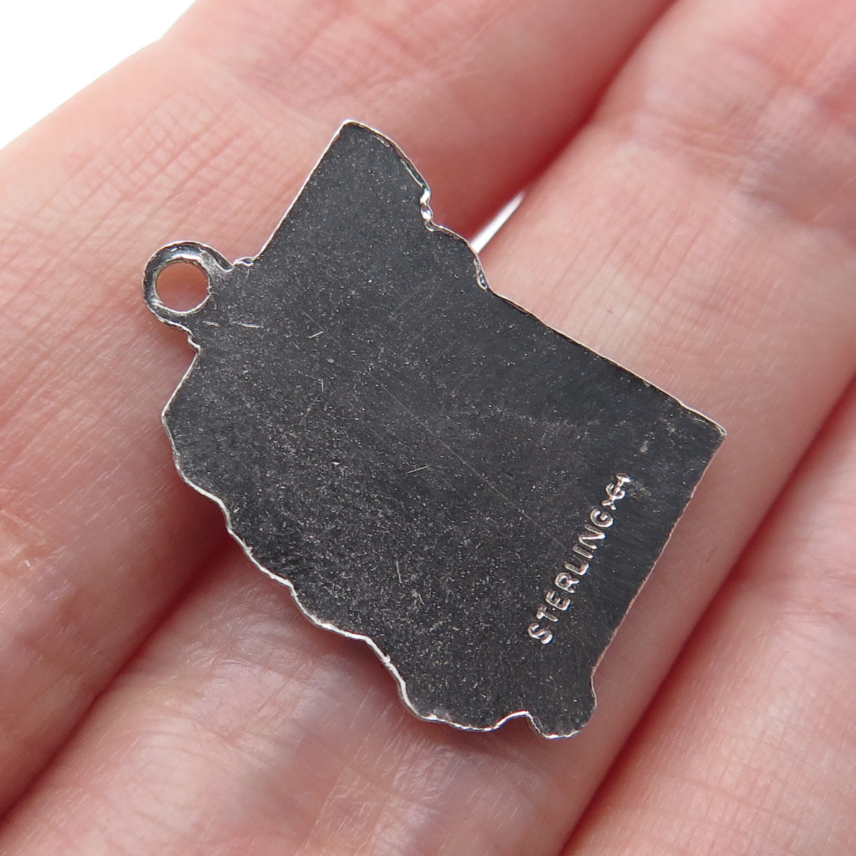 GRIFFITH & SONS 925 Sterling Silver Vintage Enamel Missouri Minimalist Pendant