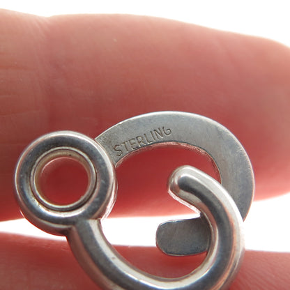 925 Sterling Silver Antique Art Deco Bracelet / Necklace Slide Lock Clasp