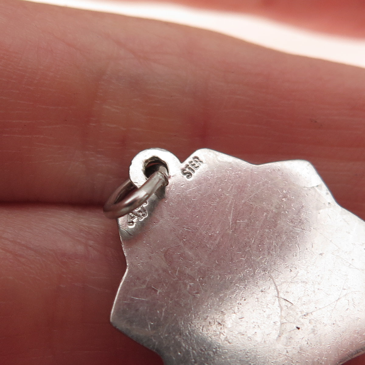 925 Sterling Silver Vintage A Date To Remember Oxidized Charm Pendant