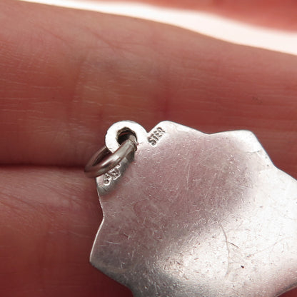 925 Sterling Silver Vintage A Date To Remember Oxidized Charm Pendant