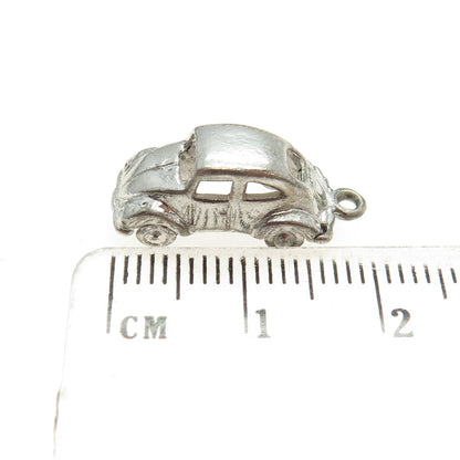 925 Sterling Silver Vintage Beetle Car Retro Charm Pendant