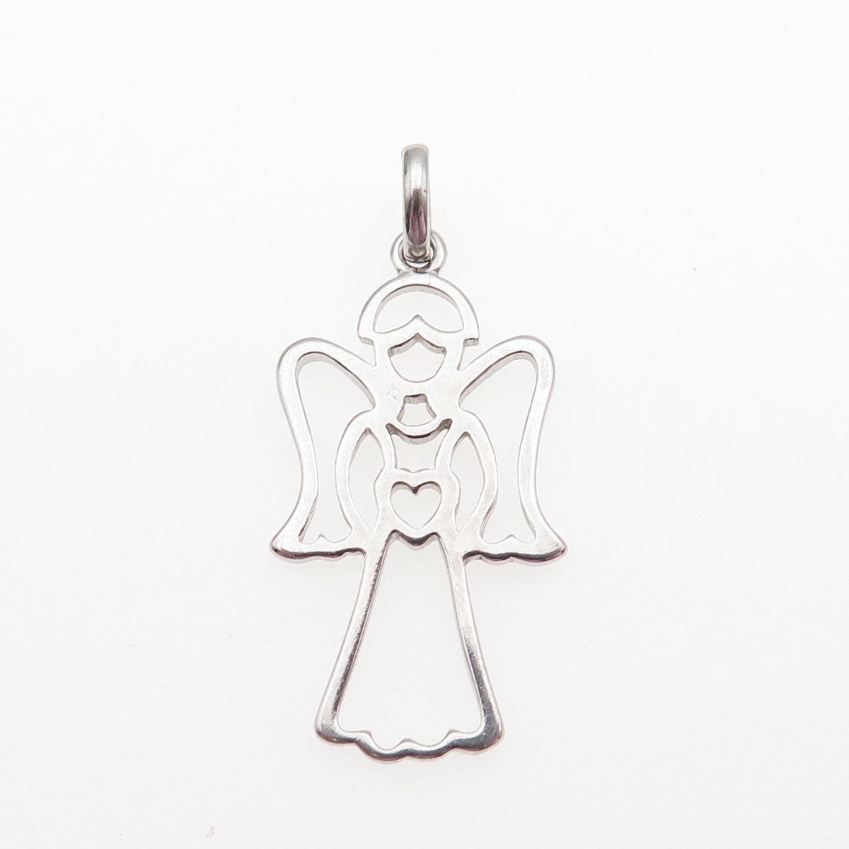 925 Sterling Silver Guardian Angel Charm Pendant