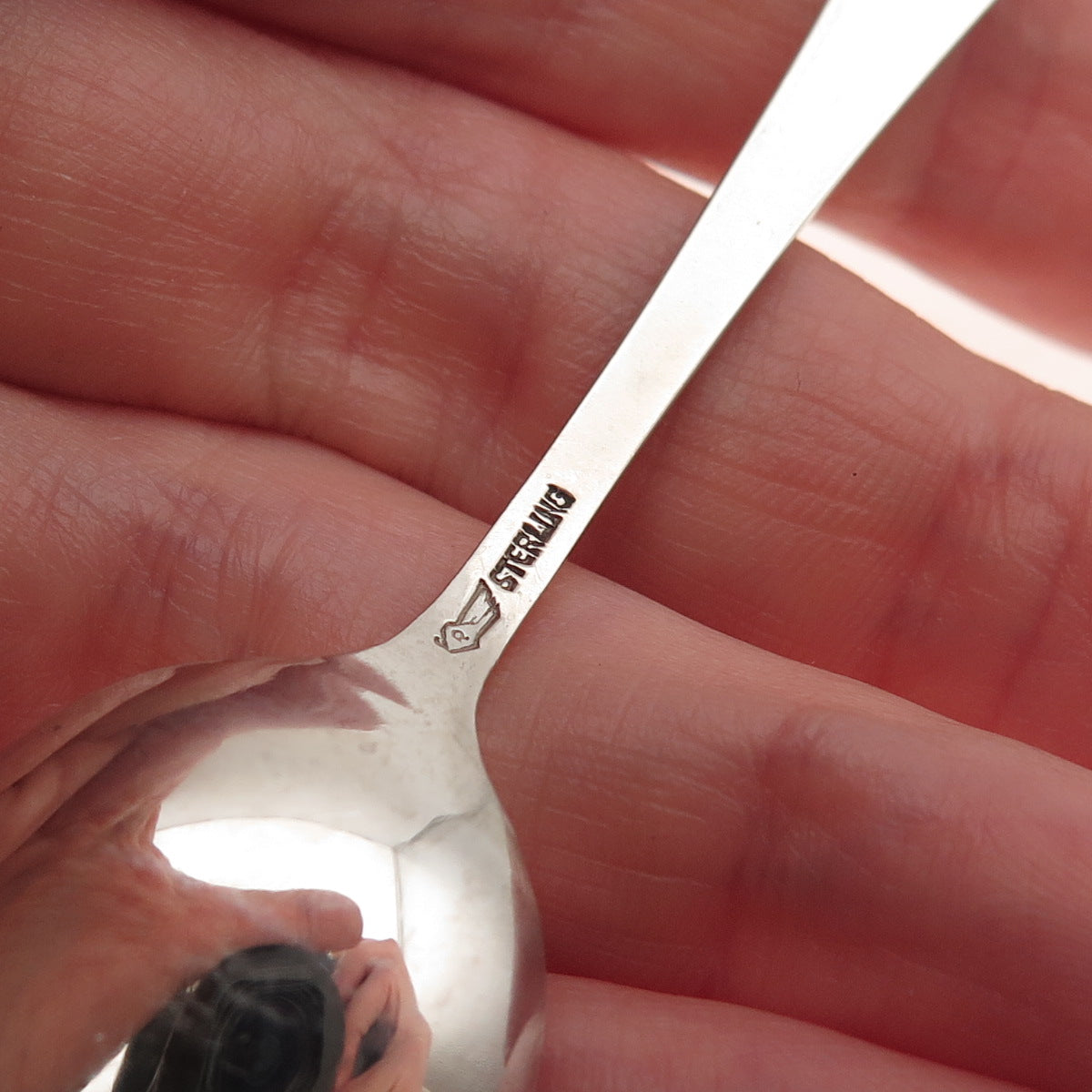 Charles M. Robbins Sterling Silver Antique Art Deco Nevada State Coffee Spoon