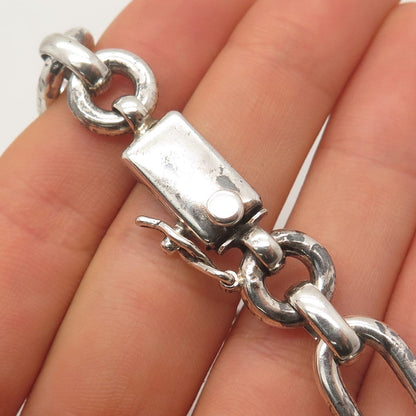925 Sterling Silver Vintage Zina Rolo Link Bracelet 6.75"