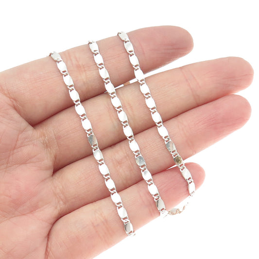 925 Sterling Silver Italy Anchor Mariner Chain Necklace 22"