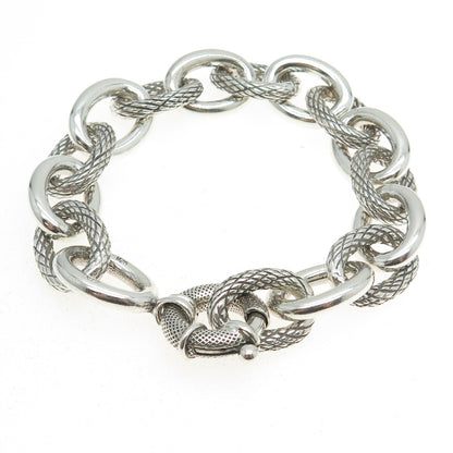 925 Sterling Silver Vintage Rolo Link Bracelet 6.25"