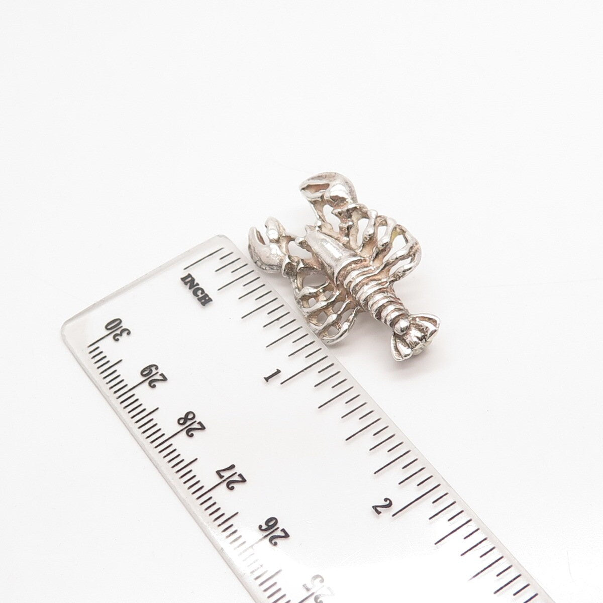 925 Sterling Silver Vintage Cancer Zodiac Sign Pin Brooch