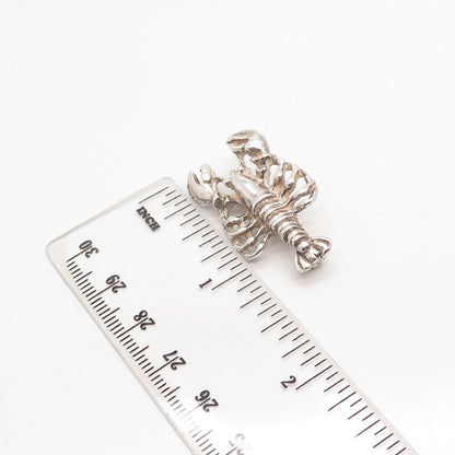 925 Sterling Silver Vintage Cancer Zodiac Sign Pin Brooch