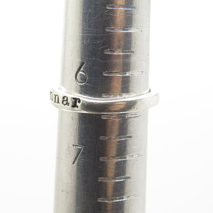 925 Sterling Silver Vintage "Gunnar" Scandinavian Name Ring Size 6.5