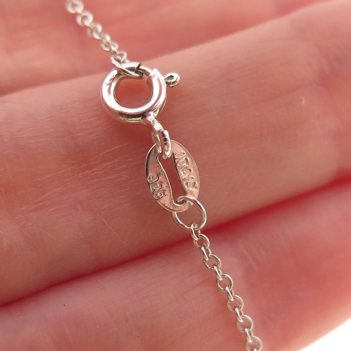 925 Sterling Silver Round-Cut C Z Petal Cable Chain Necklace 18"