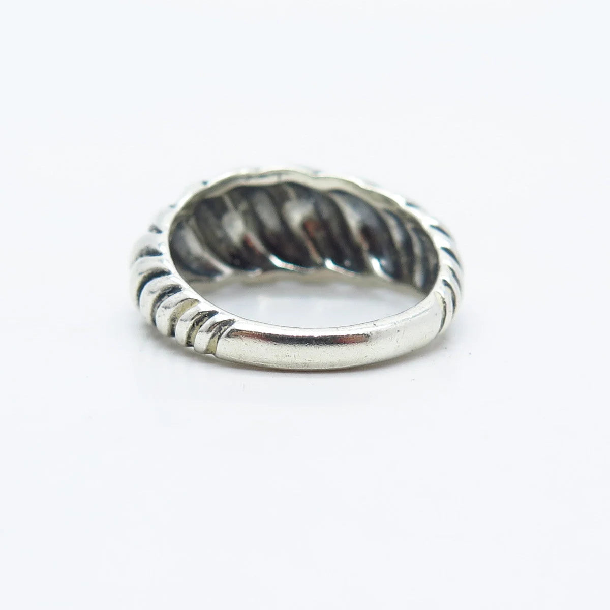 925 Sterling Silver Vintage Carolyn Pollack Ribbed Ring Size 6.25