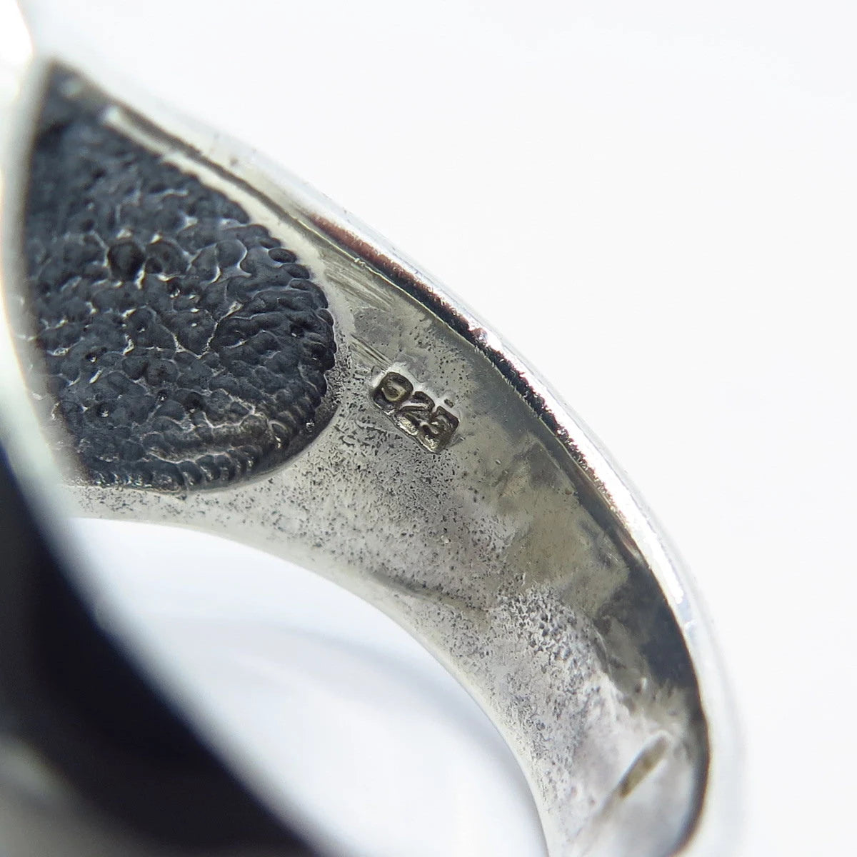 925 Sterling Silver Vintage Modernist Ring Size 10.5