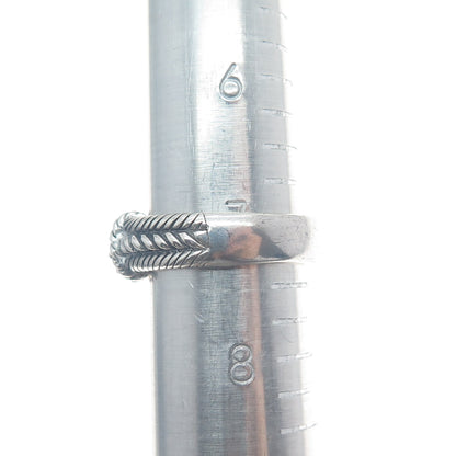 JUDITH RIPKA 925 Sterling Silver Round-Cut C Z Station Oxidized Ring Size 7.25