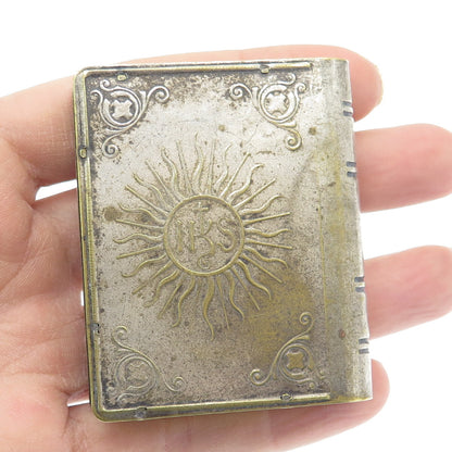 Antique Victorian 2-Tone Ave Maria B.V. Di Pompei Rosary Book Box