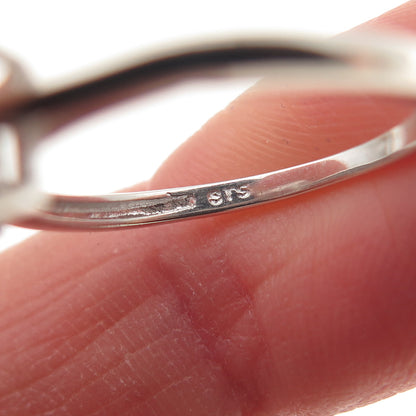 Chuck Clemency 925 Sterling Silver Princess-Cut C Z Engagement Ring Size 6