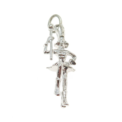 925 Sterling Silver Vintage Parade March Dancer 3D Charm Pendant