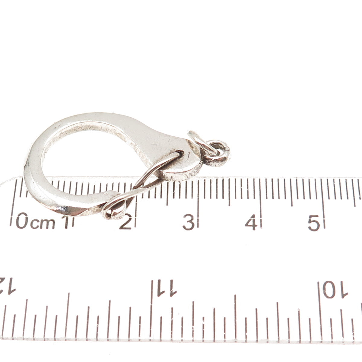 925 Sterling Silver Vintage Bracelet / Necklace Carabiner Lock Clasp