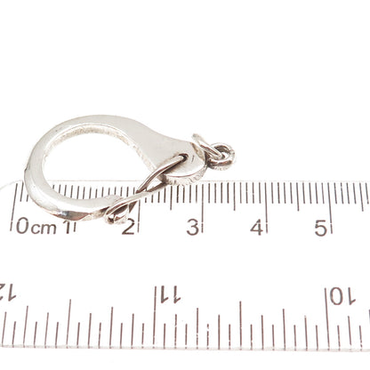 925 Sterling Silver Vintage Bracelet / Necklace Carabiner Lock Clasp