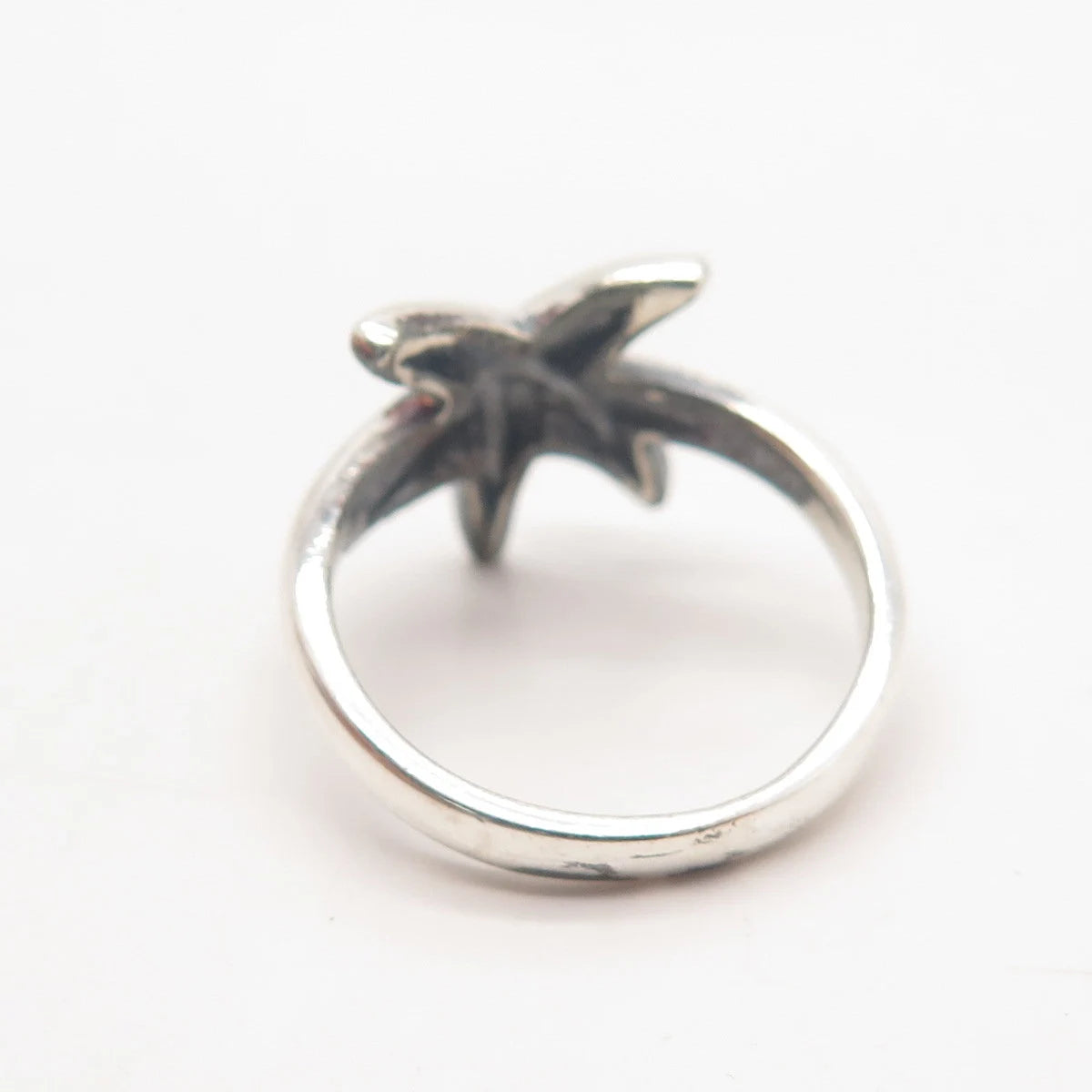 925 Sterling Silver Vintage Starfish Ring Size 7.5