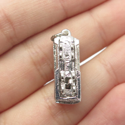 925 Sterling Silver Vintage San Francisco Bus Pendant