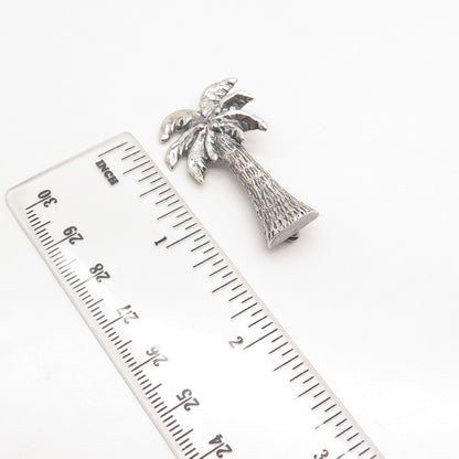 925 Sterling Silver Vintage Palm Tree Pin Brooch