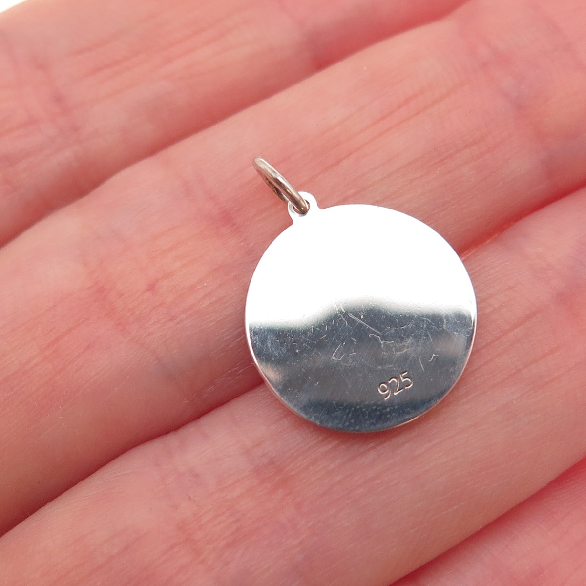 925 Sterling Silver Yellow Enamel Egyptian Eye of Horus Charm Pendant
