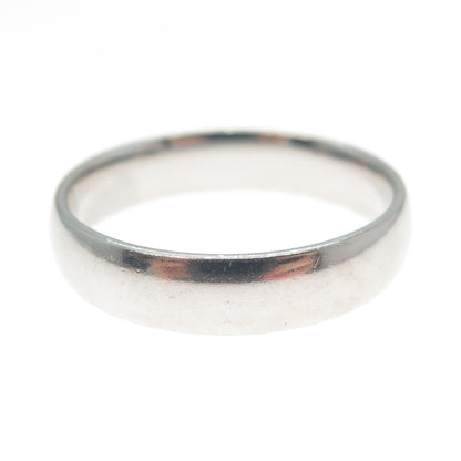 925 Sterling Silver Vintage Classic Wedding Band Ring Size 11.25